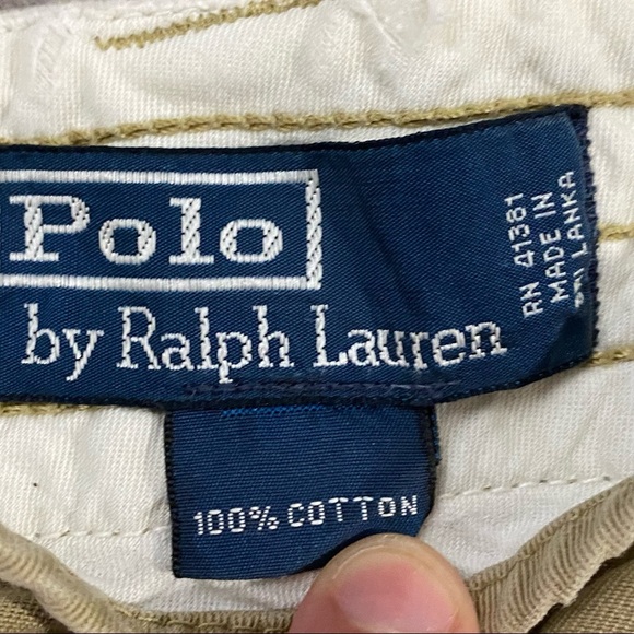 POLO Ralph Lauren Shorts Mens 40T Cargo Khaki Classic Chino Flat Front Cotton. - Picture 7 of 7